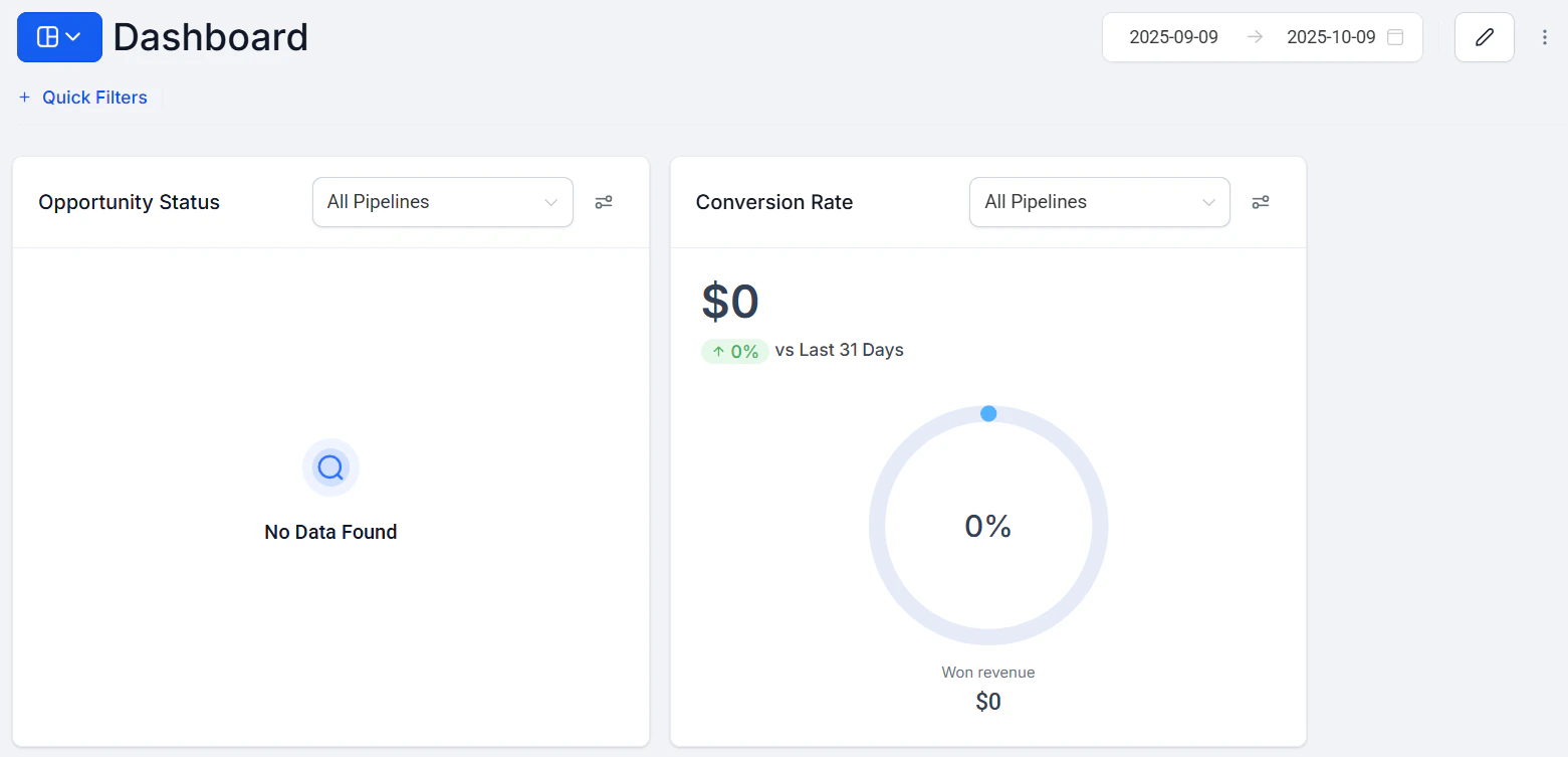 Dashboard global time frame selector