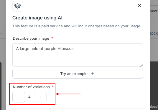 Review AI-generated image variations