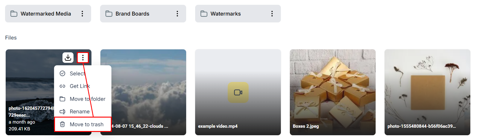 Move a file to trash