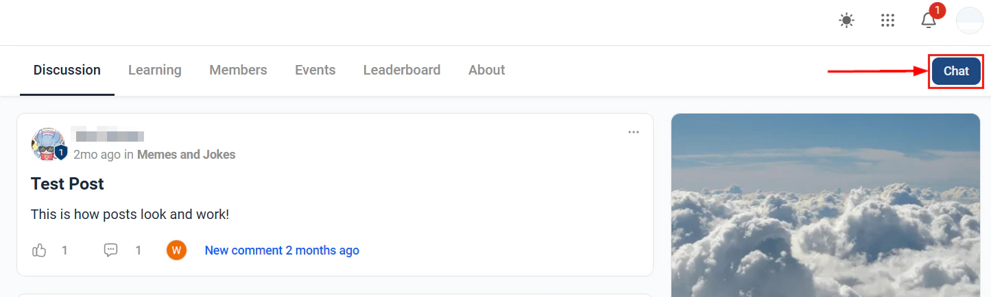 Community chat channel