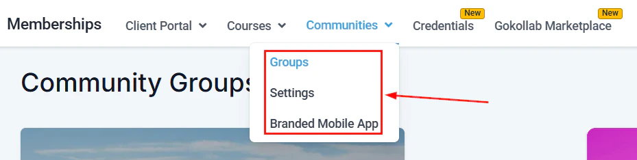 Create community group