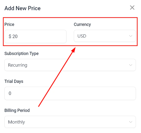 Paid group payment settings