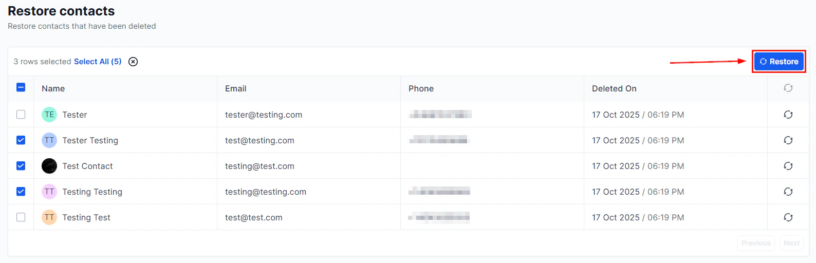 DND channel toggles on a contact record