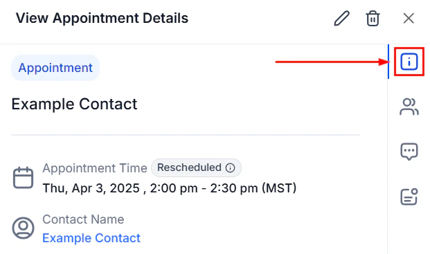 Appointment status types in calendar