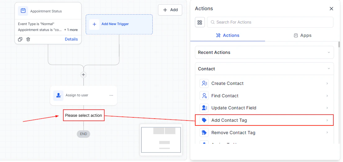 Tag workflow trigger