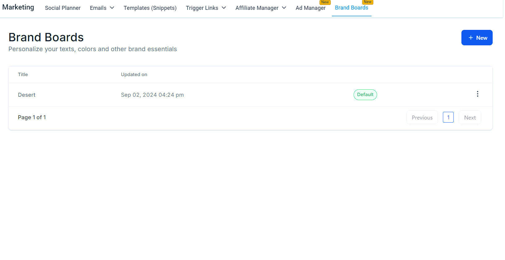 Creating a brand board