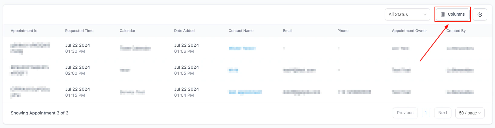 Funnel step conversion analytics