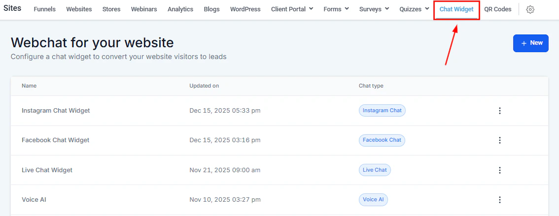 Chat Widget overview
