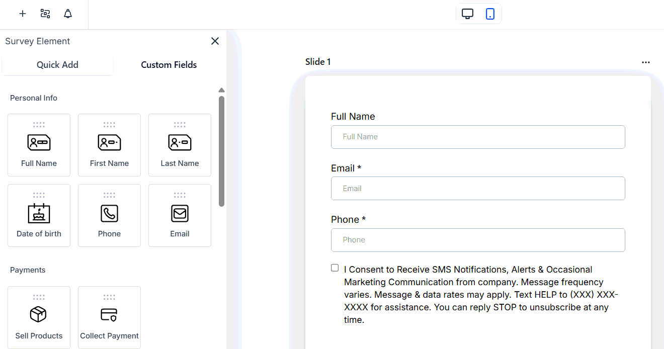 Survey conditional logic