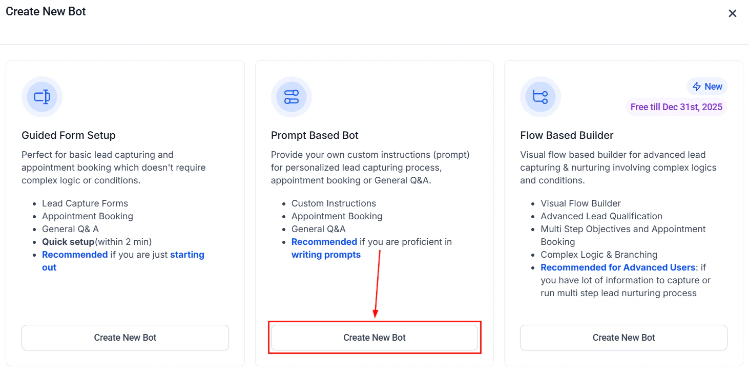 Appointment booking action setup in AI agent bot goals