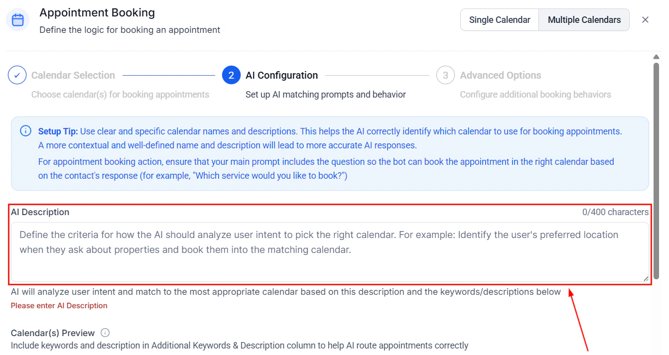 Appointment booking buffer time and confirmation settings