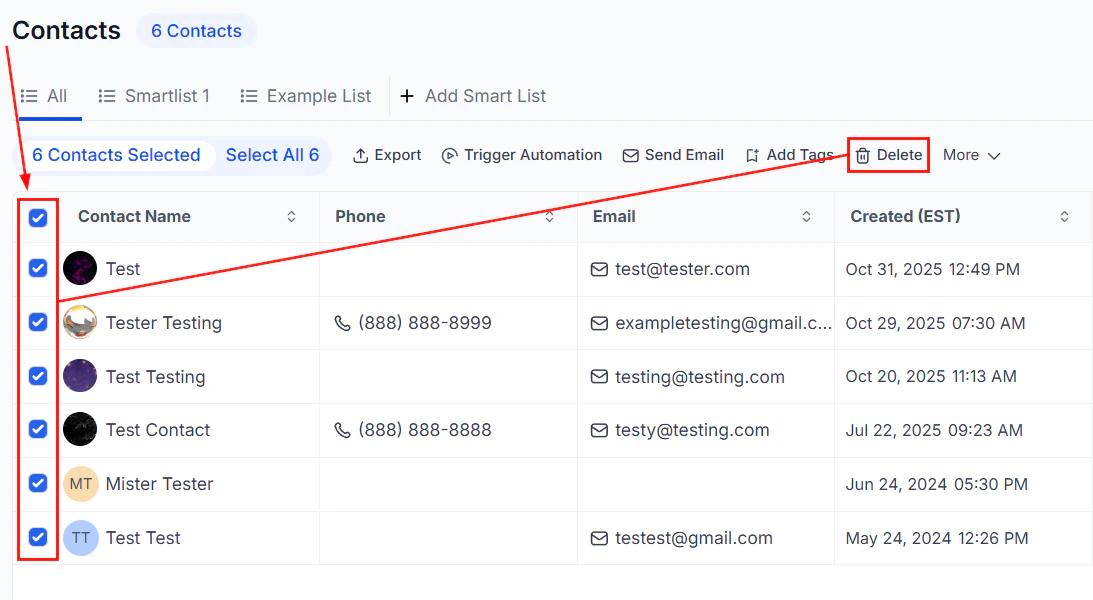 Delete confirmation dialog