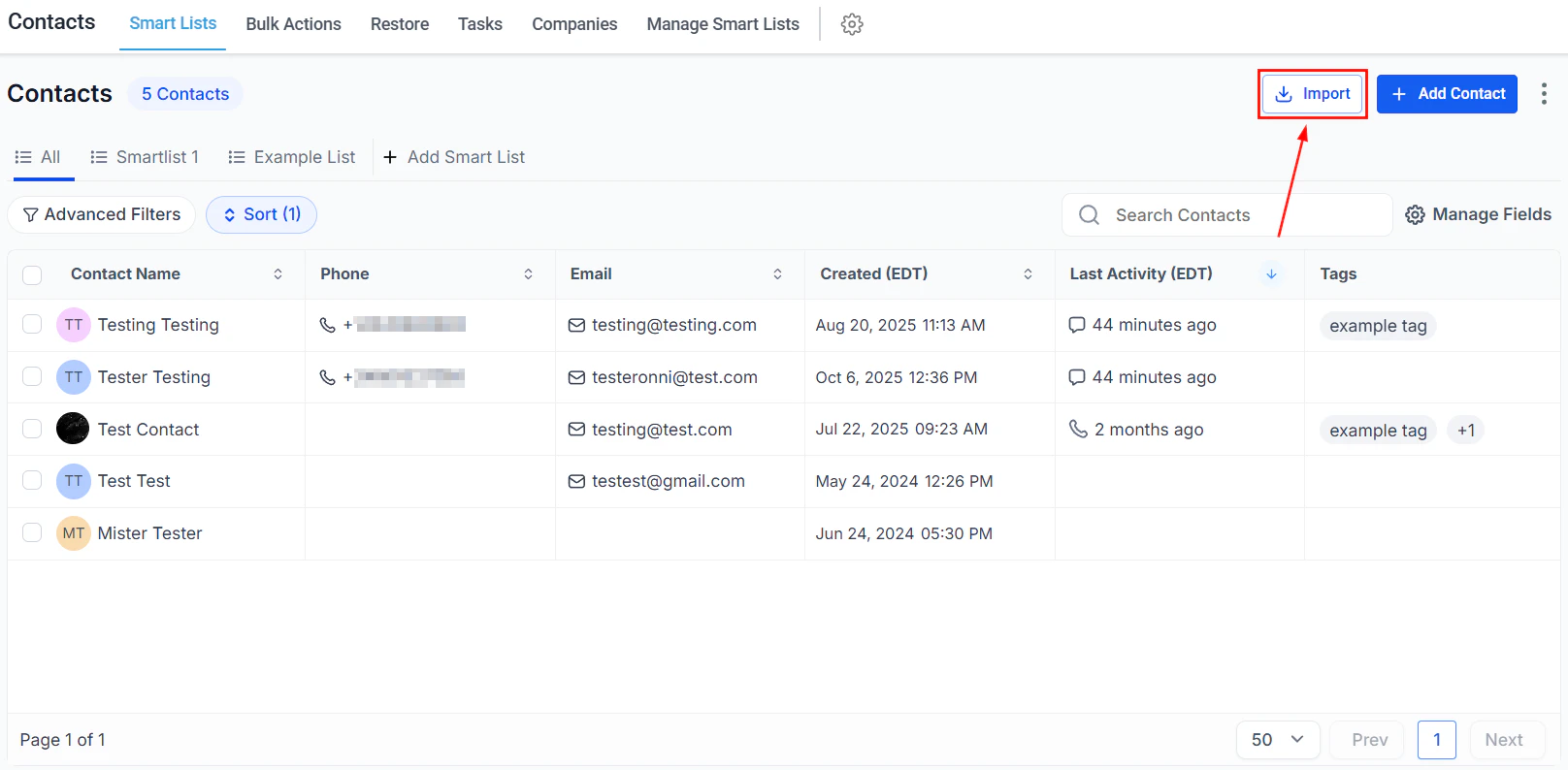 Send email quick action