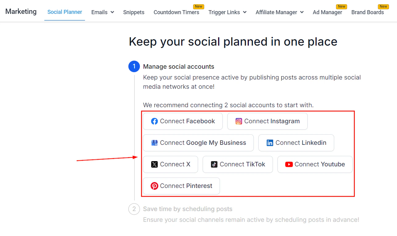 Social media accounts