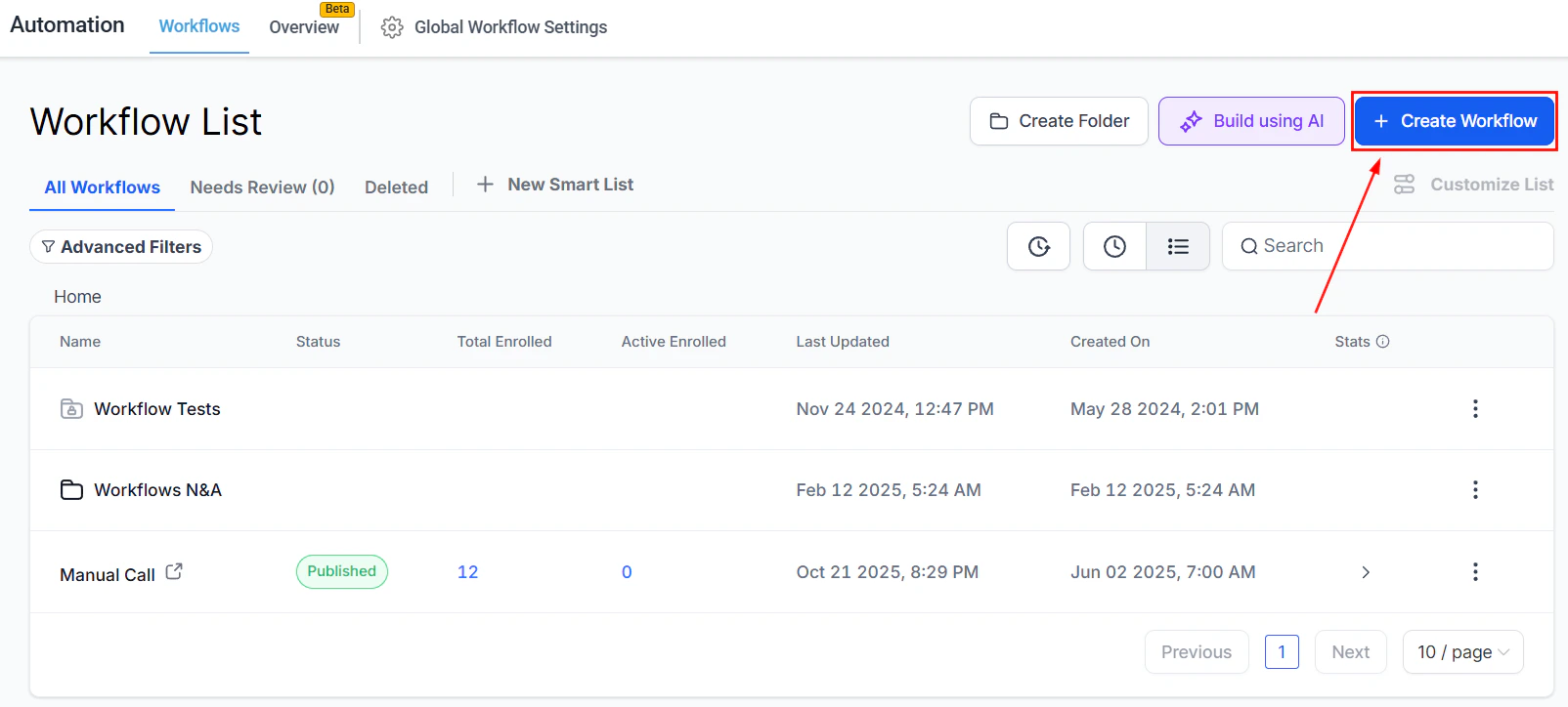 Trigger links overview
