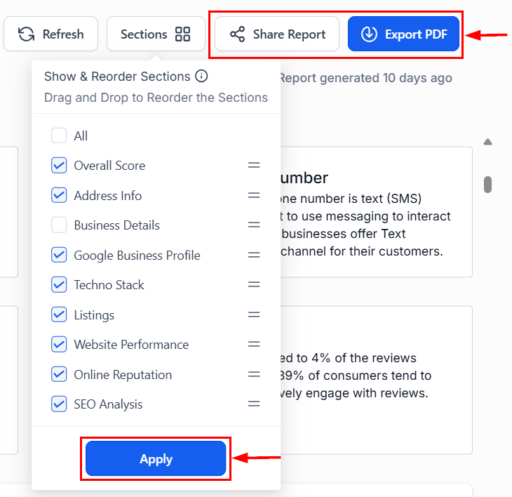 Apply changes