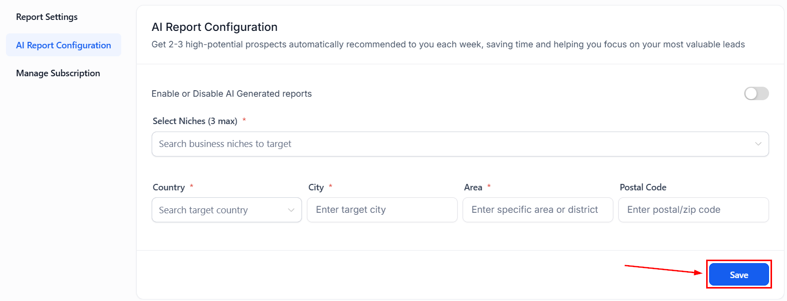 Manage Subscription