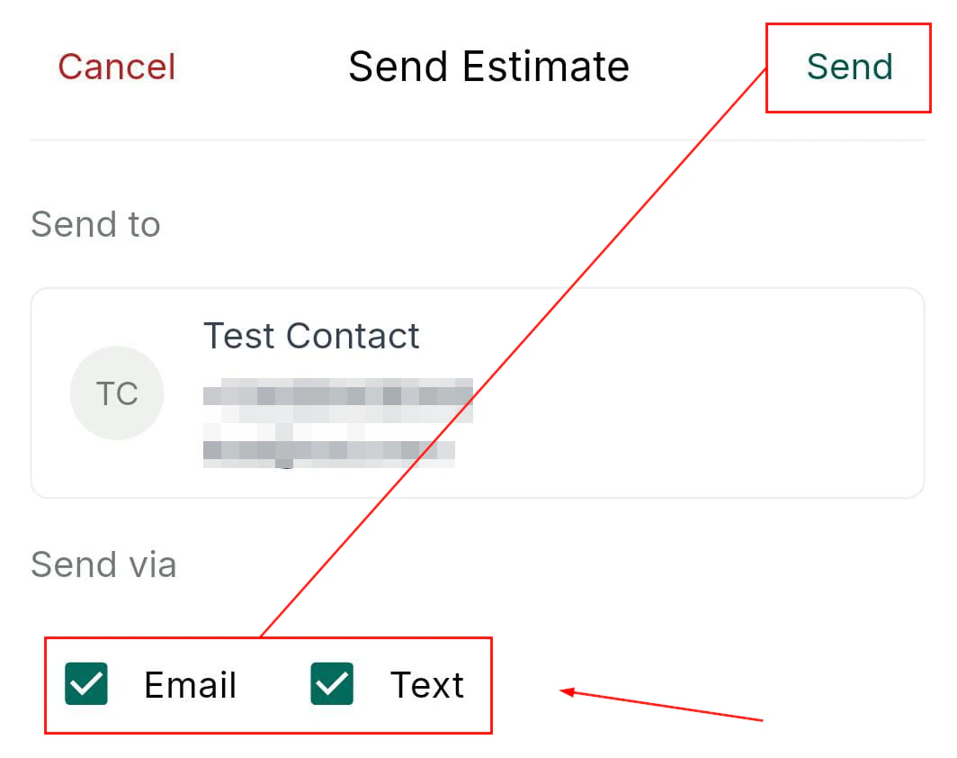 Send estimate