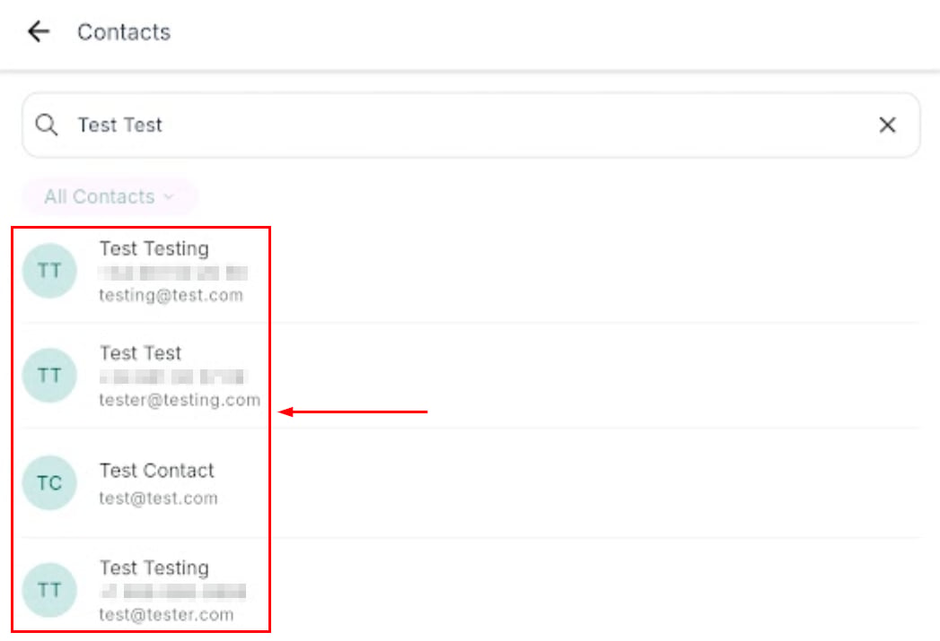 Workflow history showing enrolled contacts and their current step