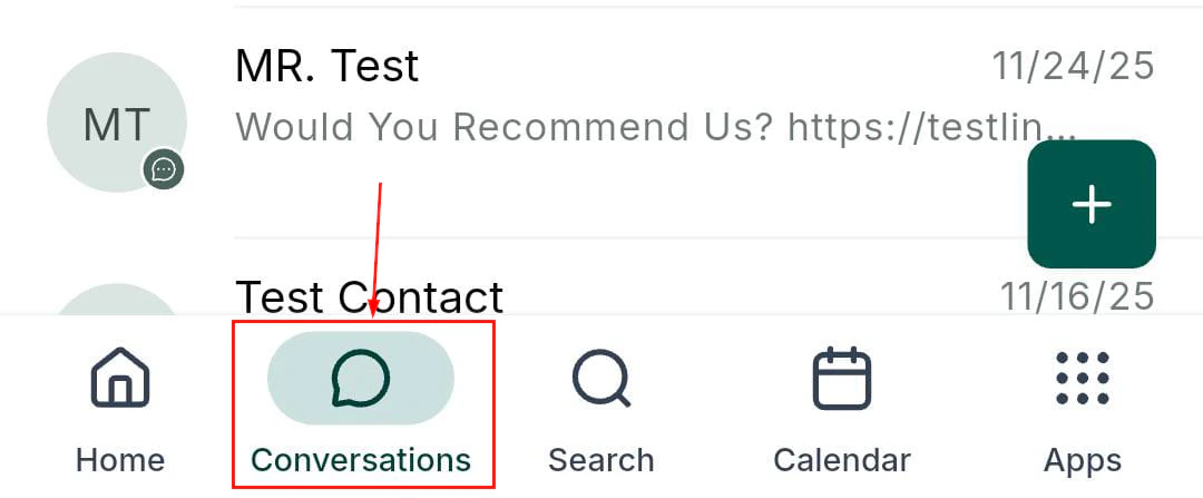 Push notifications arriving in the mobile app