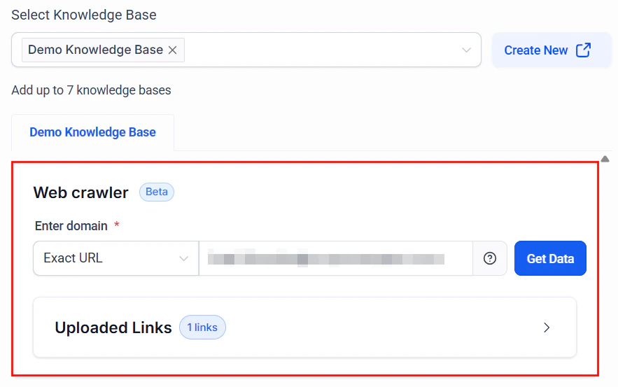 Web crawler configuration for importing content from your website
