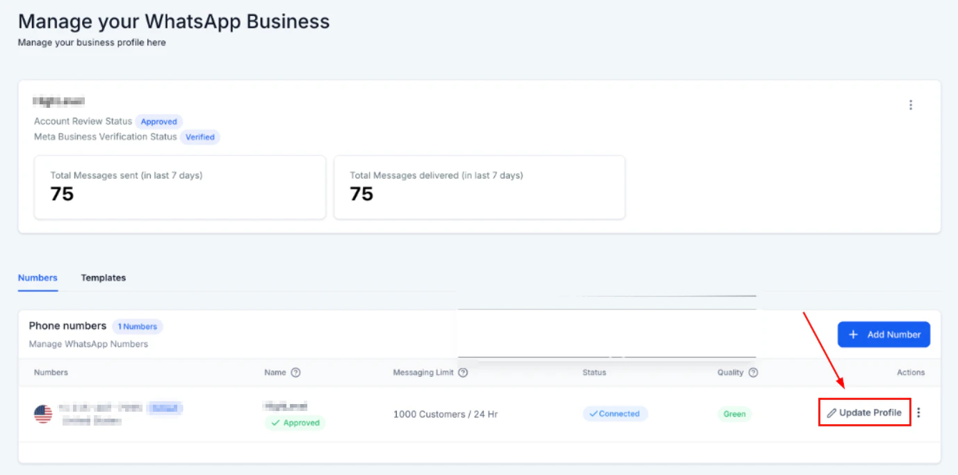 WhatsApp Business Profile