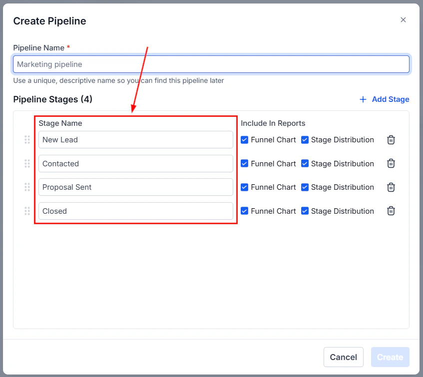 Opportunity Settings with pipeline management options