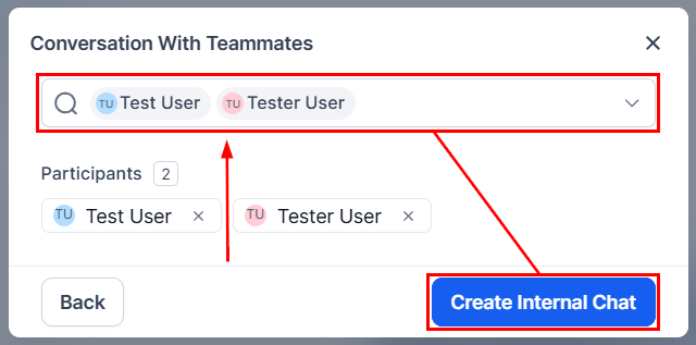 Create internal chat