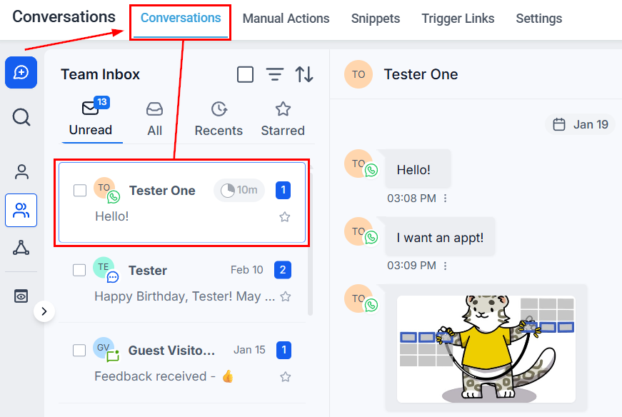 Internal comments channel