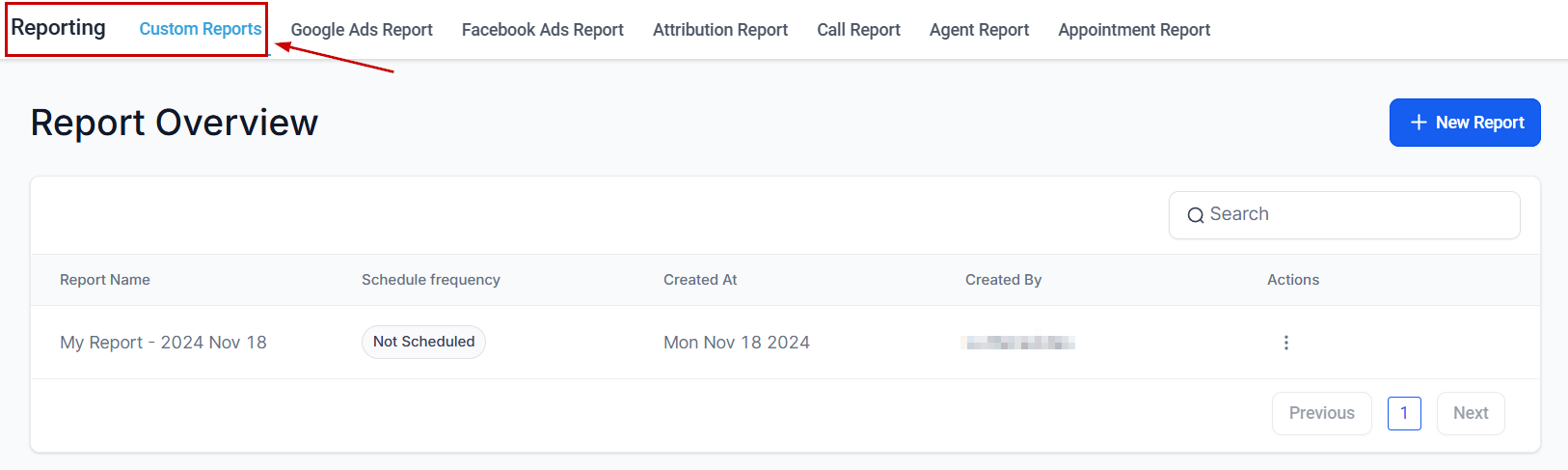 Custom Reports