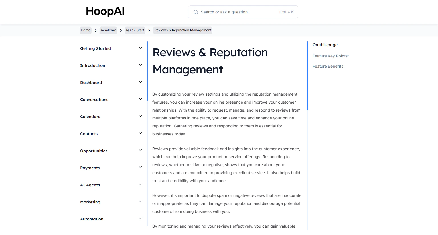 Reviews and reputation management article