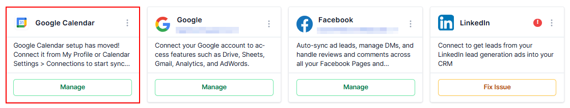 Google Calendar integration