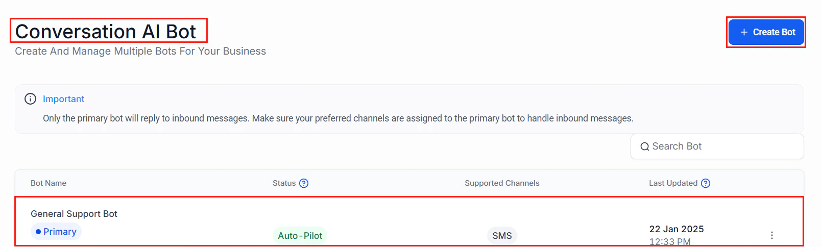 Conversation AI configuration panel for triggering workflows