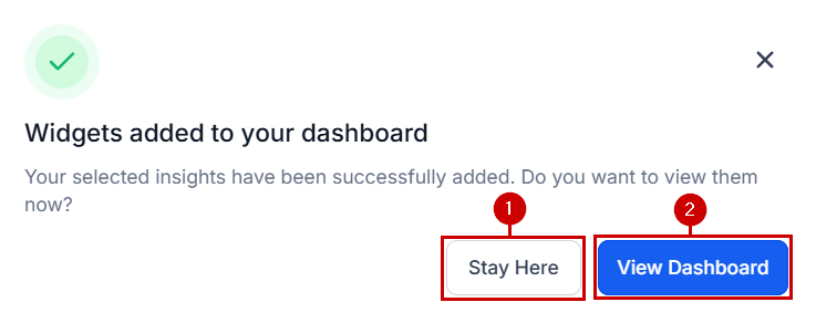 Goal tracking setup in the widget configuration panel