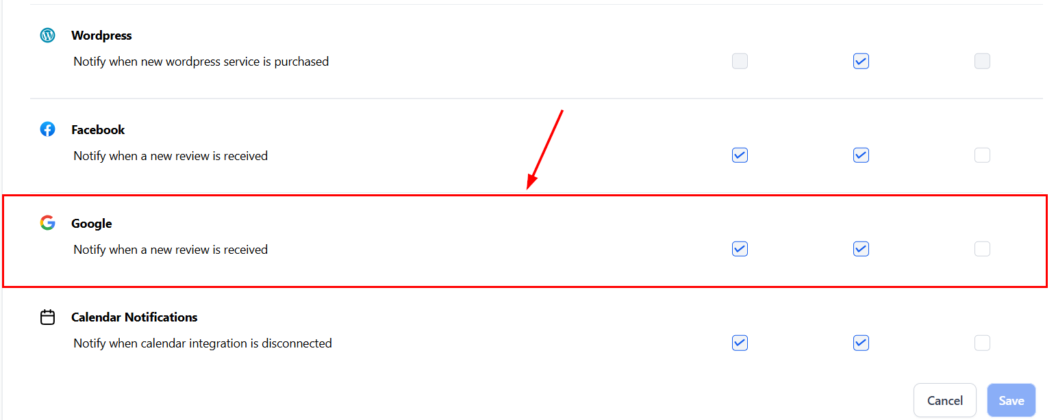 Google notifications