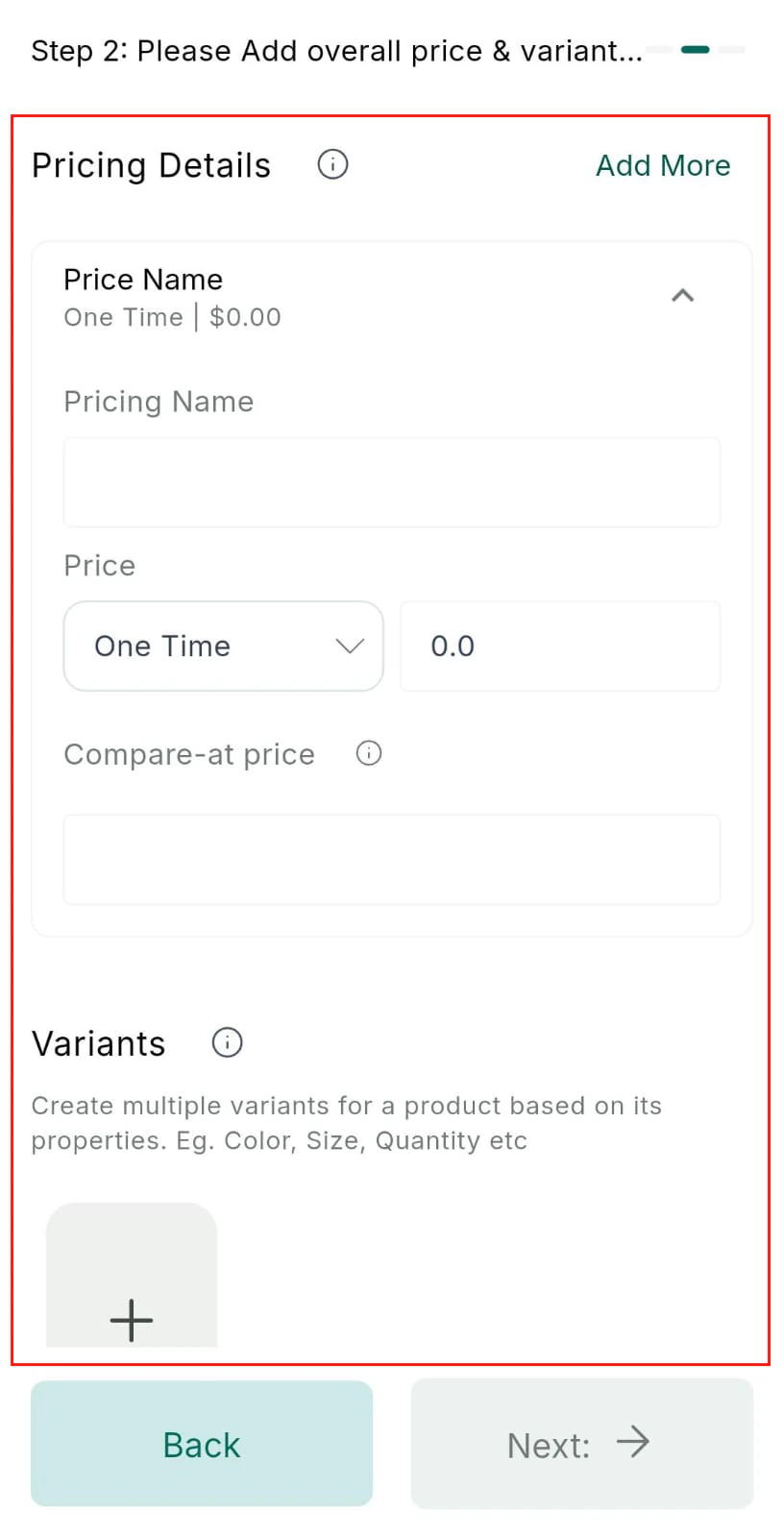 Product pricing