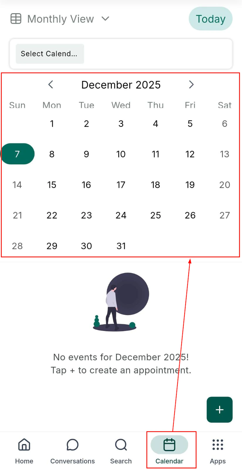 Service calendar