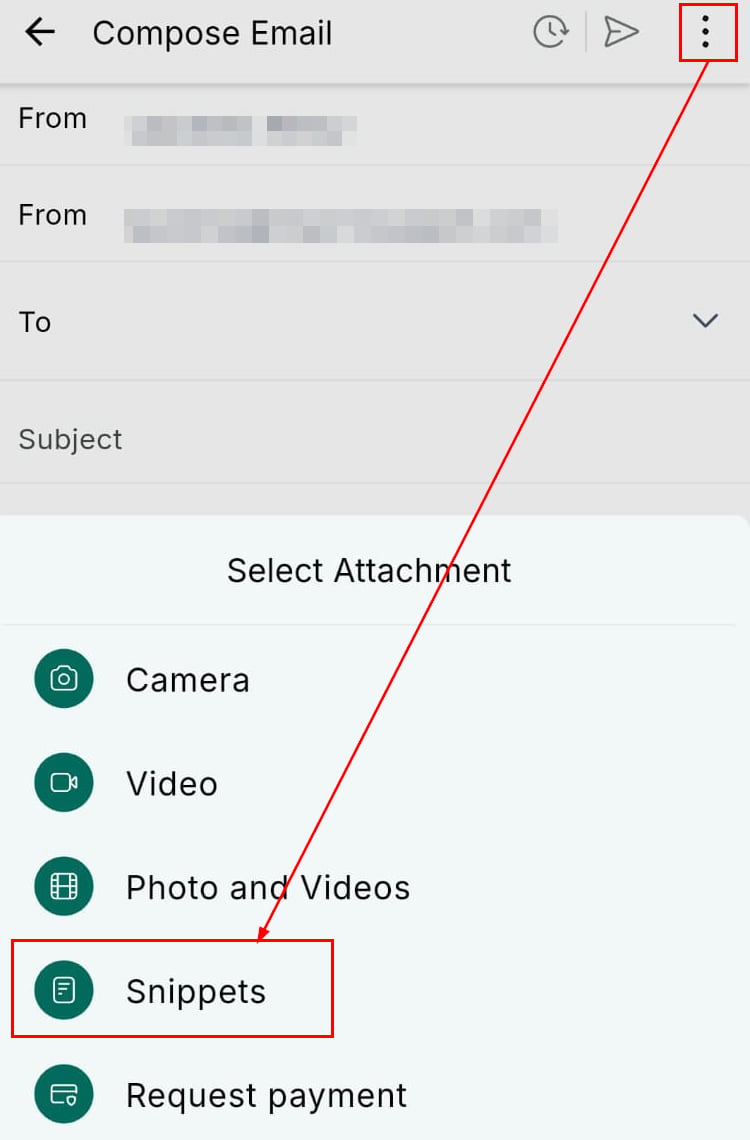 Email snippets