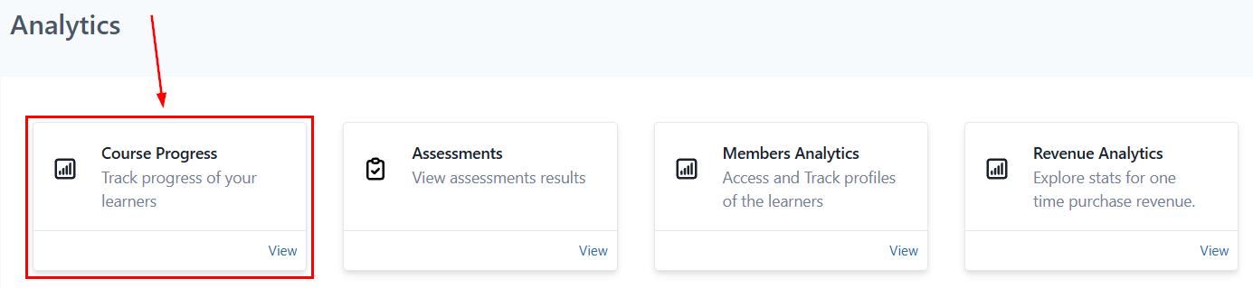 Member progress tracking