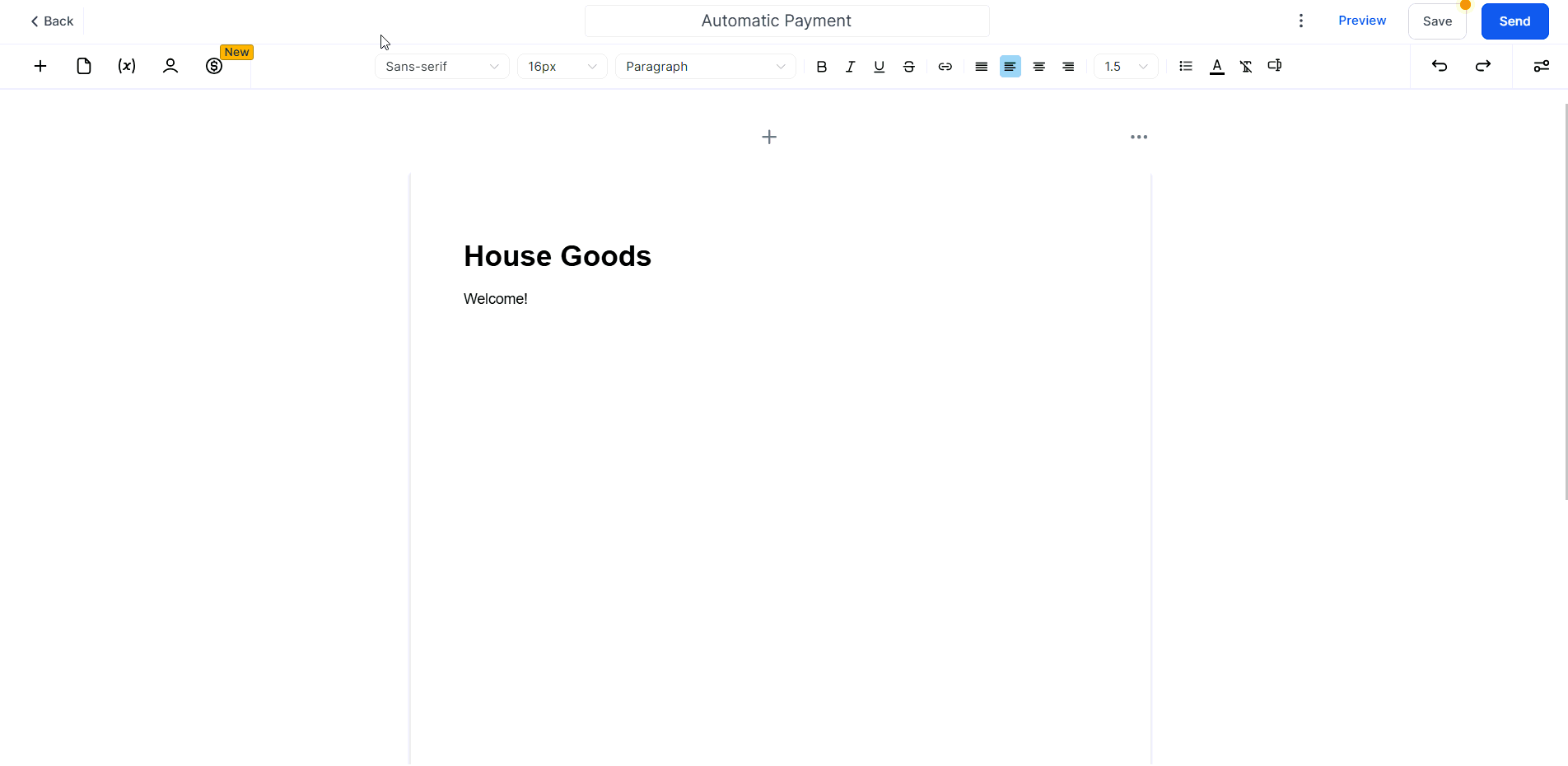 Automatic invoice creation