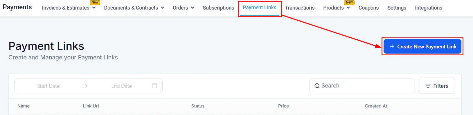 Create payment link