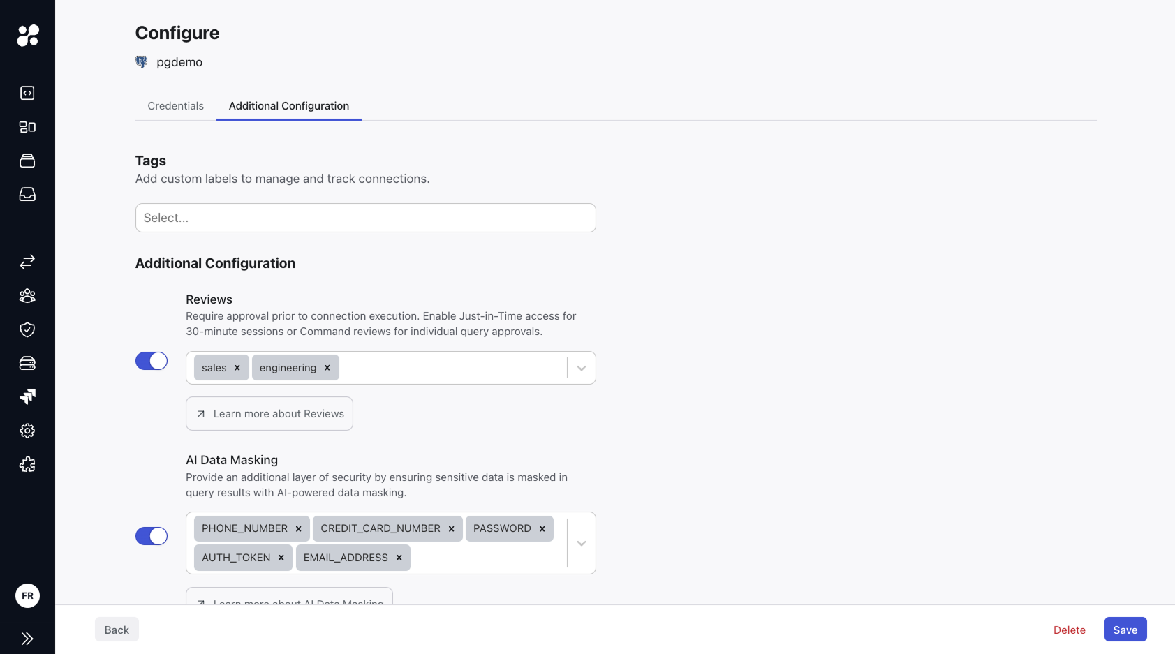 Connection Access Configuration