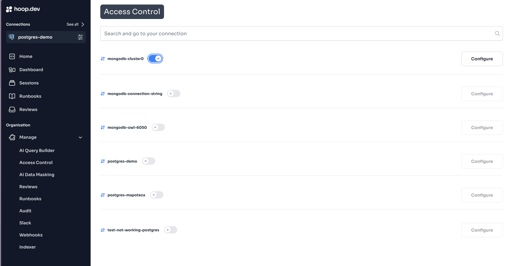Enable on connection
