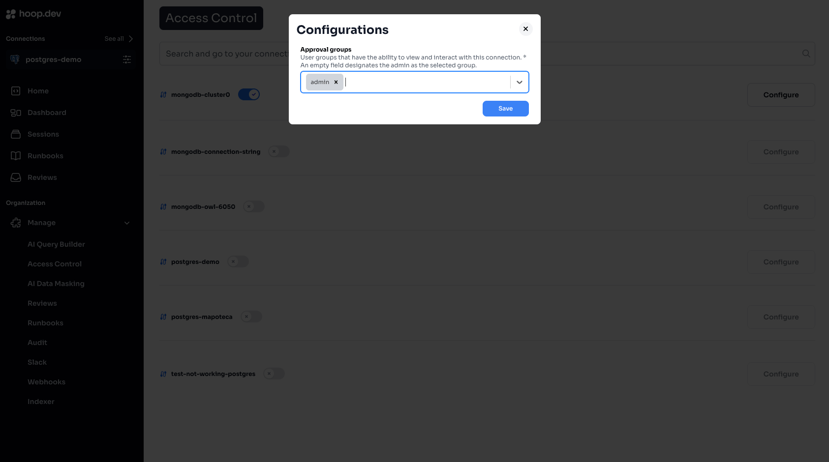 Select groups