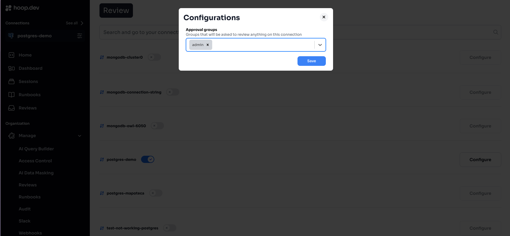 Configure approval groups