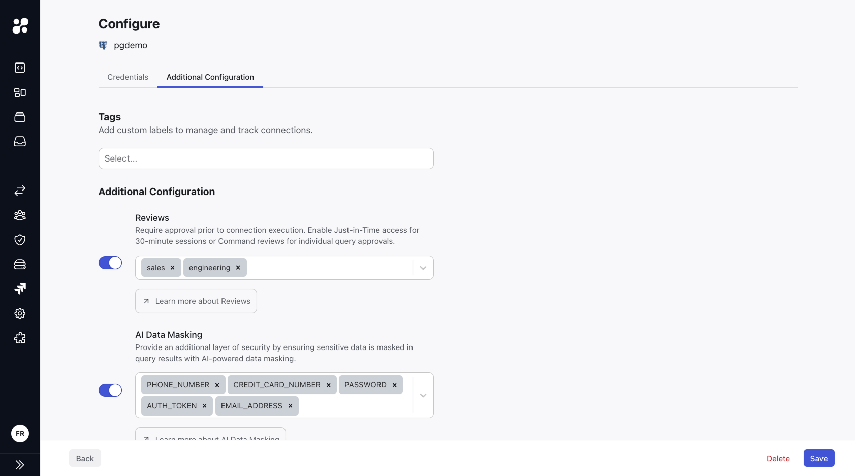 Connection Access Configuration