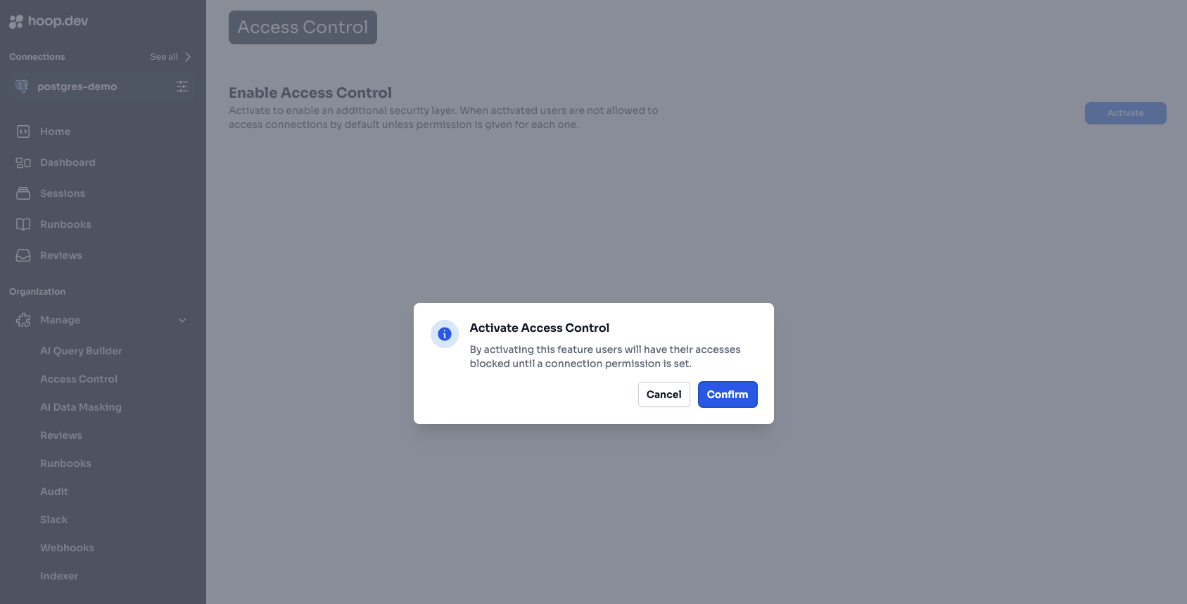 Access Control Activation