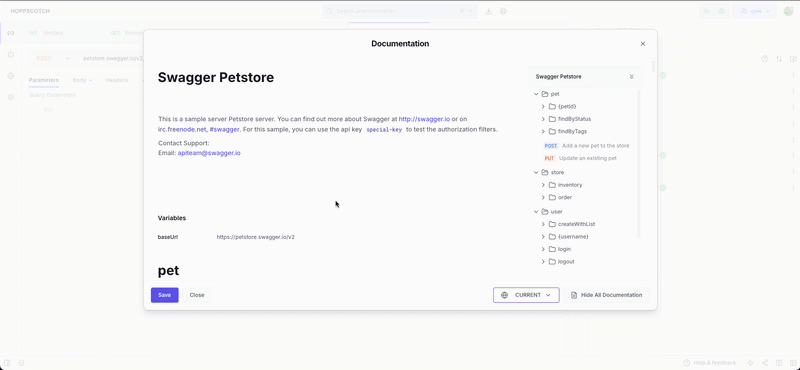 Published Documentation View
