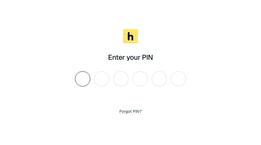 Enter your PIN screen with a Forgot PIN? link