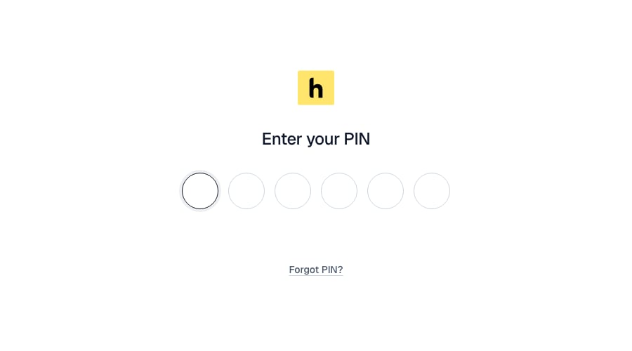 Enter your PIN screen with a Forgot PIN? link